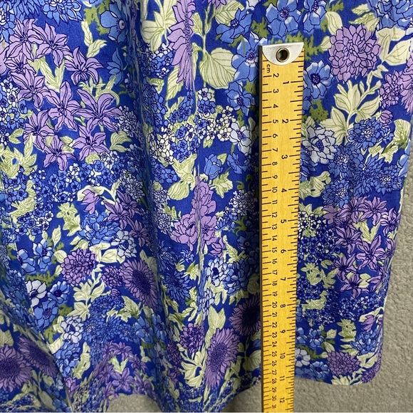 Chadwicks floral dress Womens size 16 blue Maxi Cottagecore Vtg sleeveless - Picture 12 of 16